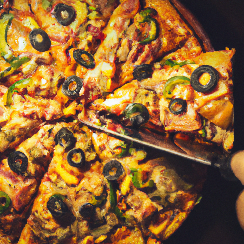 Pizza artesanal en tabla - imagen generada